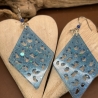 Handmade Ohrringe neu Resin Glitzerblau Salinoform 