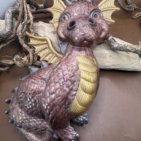 Handgefertigter Deko-Drache aus Epoxidharz