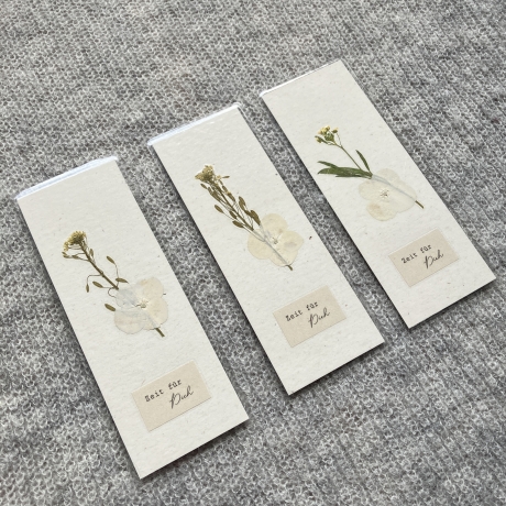 Zeit für Dich • Lesezeichen mit gepressten Blumen 