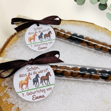 Gastgeschenk für den Kindergeburtstag mit Pferde Motiv, Mitgebsel