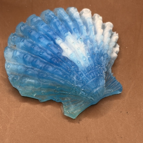 Seepferdchen Deko Neu Handmade Resin maritim blau weiß 