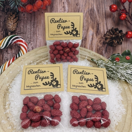 Gastgeschenk Weihnachten *Rentier Pupse*, Mitbringsel Weihnachten