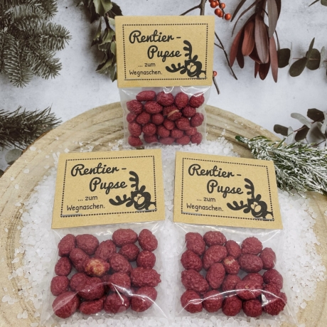 Gastgeschenk Weihnachten *Rentier Pupse*, Mitbringsel Weihnachten