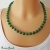 Edelstein Kette Jade grün Collier Perlen Edelsteinkette