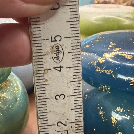 Handemade kleine Dose mit Deckel 5 cm Durchmesser 