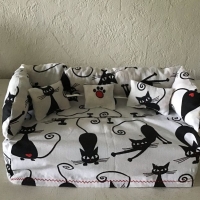 Deko-Sofa Kosmetikbox Sofa Taschentücherbox Sofa Katzen schwarz
