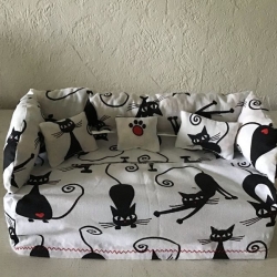 Deko-Sofa Kosmetikbox Sofa Taschentücherbox Sofa Katzen schwarz