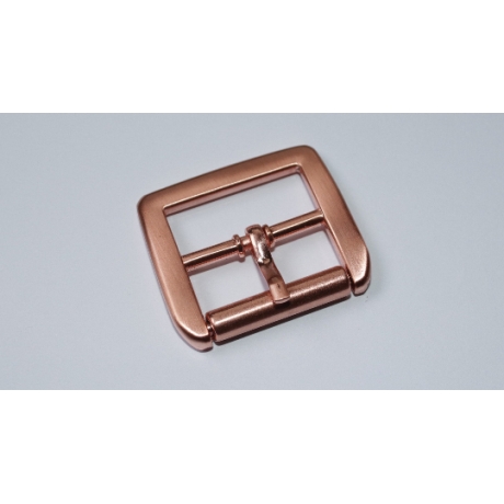 Schnalle 25 mm rosegold kupferrot glänzend Gürtel Rollschnalle