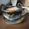 Teelichthalter Kaffeetasse Neu Resin meliert 