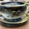Teelichthalter Kaffeetasse Neu Resin meliert 