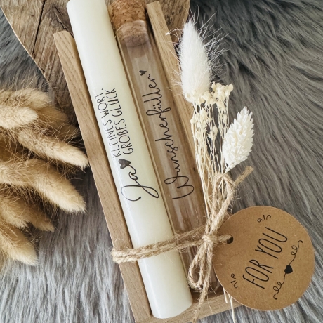Geldgeschenk Kerzenset „Hochzeit“ mit Wunscherfüller 