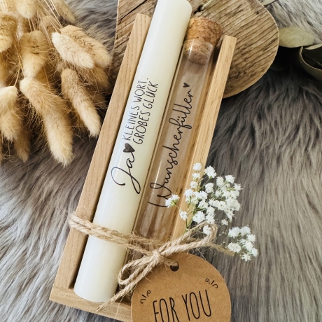 Geldgeschenk Kerzenset „Hochzeit“ mit Wunscherfüller 