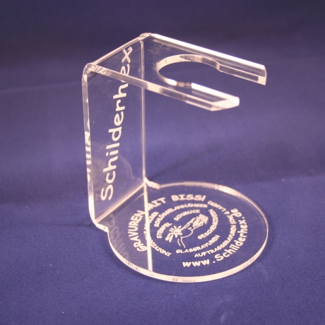 Stempelhalter aus Acrylglas personalisiert - LASERGRAVUR