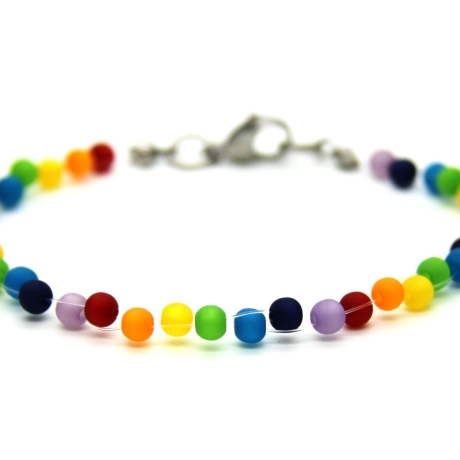 Polaris-Kugel-Armband in leuchtend fröhlichen Regenbogenfarben