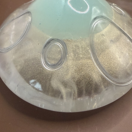 Handmade Dose Neu Resin Pilzform Mintgrün klar und Perlmuttgrün