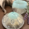 Handmade Dose Neu Resin Pilzform Mintgrün klar und Perlmuttgrün
