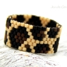 Miyuki-Delica-Glasperlen-Bandring in Beige, Braun und Schwarz