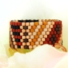 Miyuki-Delica-Glasperlen-Bandring in Gold- und Natur-Nuancen