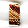 Miyuki-Delica-Glasperlen-Bandring in Gold- und Natur-Nuancen