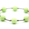 Zitronen-Chrysopras-Kugel-Armband (elastisch) in sehr hellem Grün