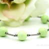 Zitronen-Chrysopras-Kugel-Armband (elastisch) in sehr hellem Grün