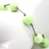 Zitronen-Chrysopras-Kugel-Armband (elastisch) in sehr hellem Grün