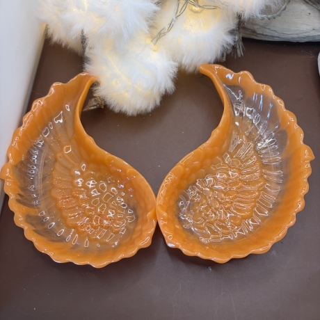 Schälchen Engelsflügel neu Harz Handmade Unikat 