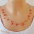 Edelstein Kette Koralle orange Perlen dreireihig Perlenkette