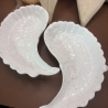 Schälchen Engelsflügel Handemade Neu Resin 13 cm lang 