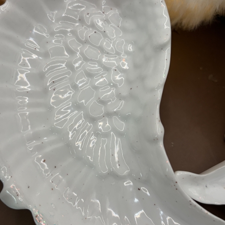 Schälchen Engelsflügel Handemade Neu Resin 13 cm lang 