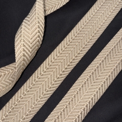 Gurtband Fischgrät beige & natur doppelt Zickzack 38 / 40 mm