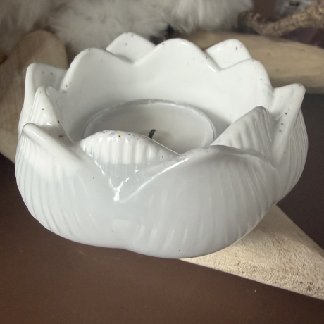 Handmade Teelichthalter Lotus Blüte  3 zur Auswahl Neu 