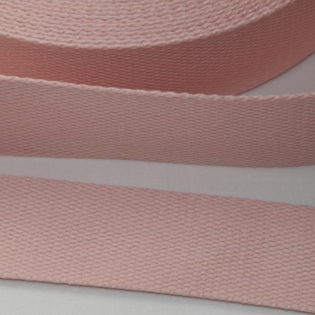 Gurtband Baumwolle 40 mm rosa puderrosa Baumwoll-Gurtband