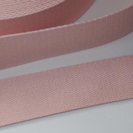 Gurtband Baumwolle 40 mm rosa puderrosa Baumwoll-Gurtband