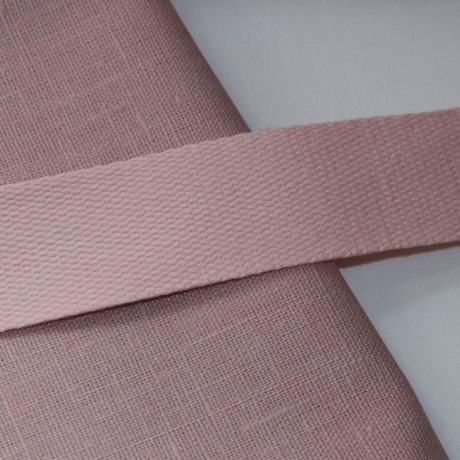 Gurtband Baumwolle 40 mm rosa puderrosa Baumwoll-Gurtband