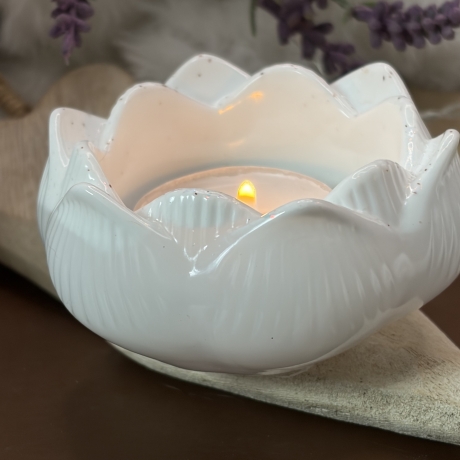 Handmade Teelichthalter Lotus Blüte  3 zur Auswahl Neu 