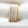 Miyuki-Delica-Glasperlen-Bandring in Weiß, Beige und Silber