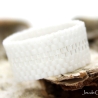 Miyuki-Delica-Glasperlen-Bandring (flexibel) in Weiß, Accessoire