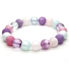 Polaris-Kugel-Armband (elastisch) in Rosa, Violett und Aquablau