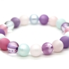 Polaris-Kugel-Armband (elastisch) in Rosa, Violett und Aquablau