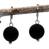 Polaris-Kugel-Edelstahlcreolen (silbrig) in Schwarz, Accessoire