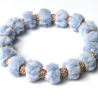Luxuriöse Perlenkette für Hunde in Blau: Teddy Plüsch Halskette