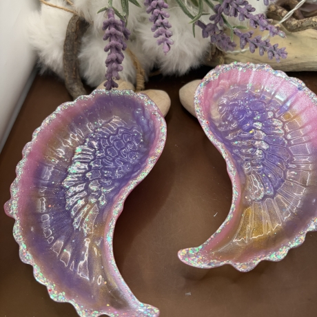 Schälchen Engelsflügel Neu Resin Handmade 