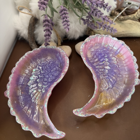 Schälchen Engelsflügel Neu Resin Handmade 