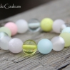 Polaris-Kugel-Armband (elastisch) in Rosa, Grün, Weiß und Aqua