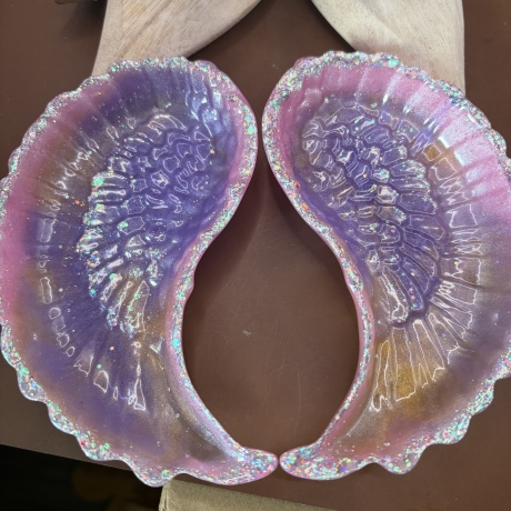 Schälchen Engelsflügel Neu Resin Handmade 