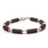 Armband aus Delica-Glasperlen in Mauve in Peyotestitch-Technik