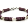 Armband aus Delica-Glasperlen in Mauve in Peyotestitch-Technik