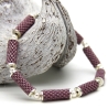Armband aus Delica-Glasperlen in Mauve in Peyotestitch-Technik