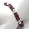 Armband aus Delica-Glasperlen in Mauve in Peyotestitch-Technik